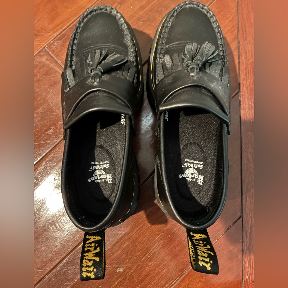 Dr. Marten’s AirWair Adrian Quad Leather Platform black leather Loafers.Size US8 - Picture 3 of 8